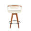 Tabouret de comptoir de style Mid-Century en bambou noyer et crème crème par Lumisource-1555438118