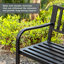 Banc de parc en acier thermolaqué Dore
