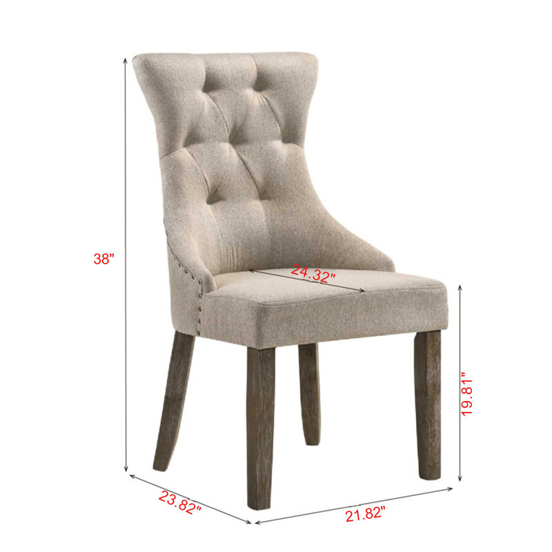Ensemble de 2 chaises d'appoint en tissu et gris récupéré Talisman
