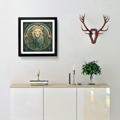 Lion Art Nouveau No.2 - Framed Print