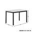 Table de salle à manger en métal avec plateau en faux marbre Noyes-716280692