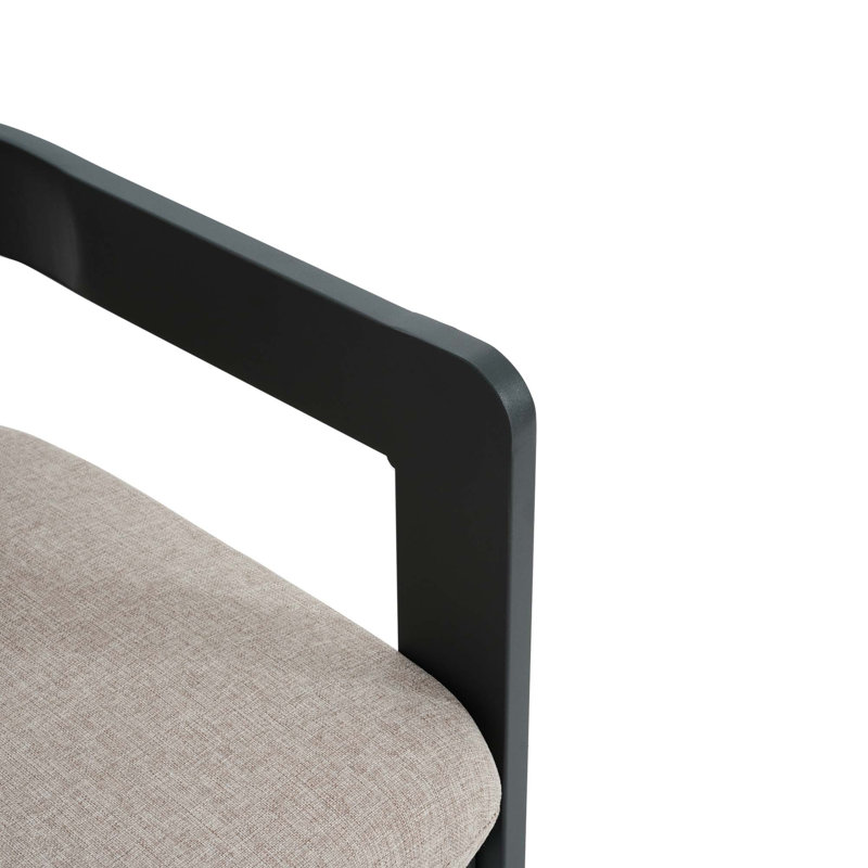 Outdoor Dining Armchair with Cushions, Beige