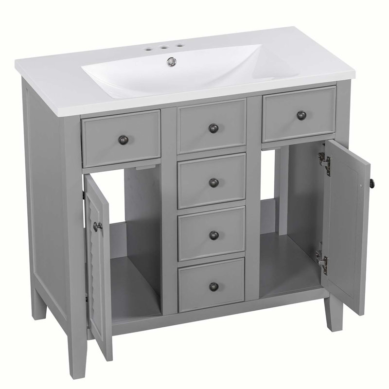 35.98 " Single Bathroom Vanity Base