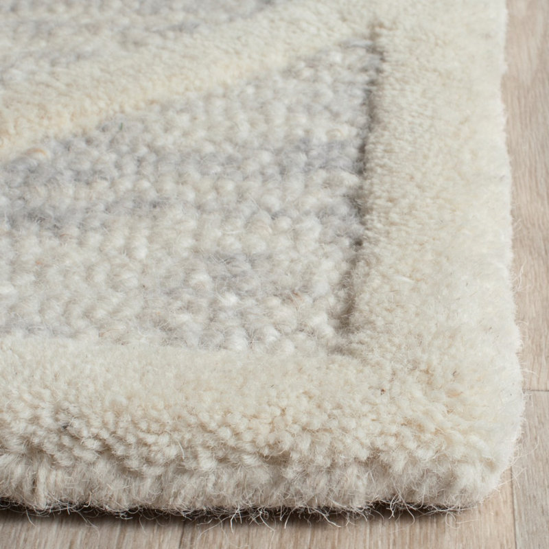 Deedgra Hand Tufted Wool Geometric Rug, Rectangle 8' x 10'