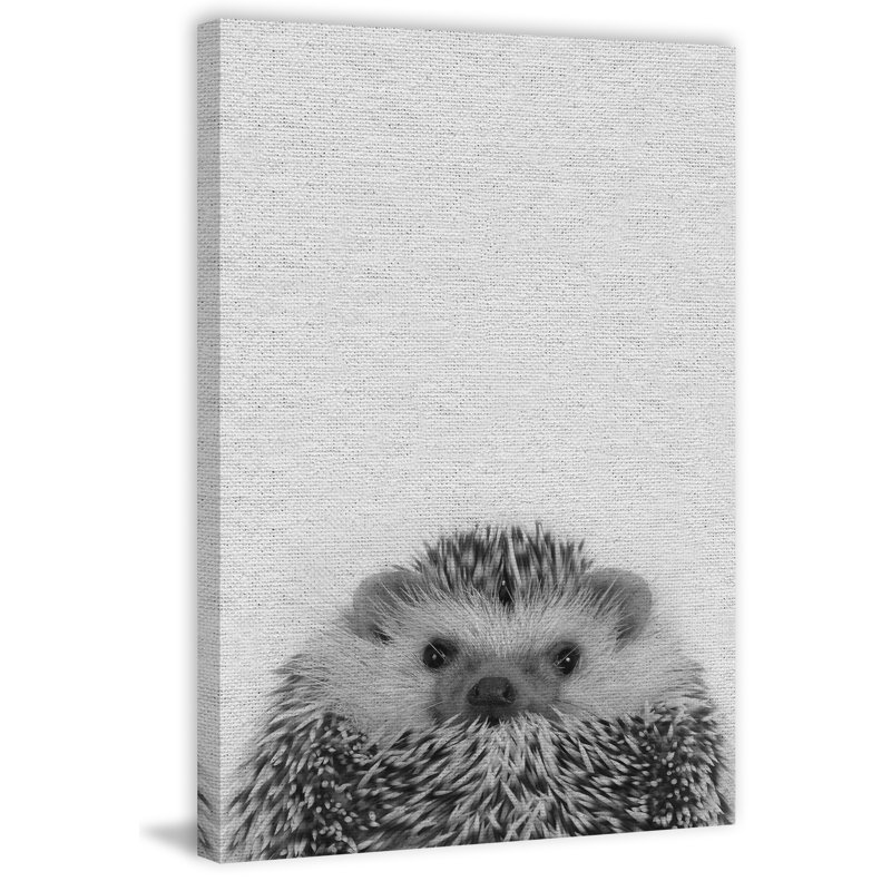 Cute Porcupine II - Drawing on Canvas, 30cm H x 20cm W