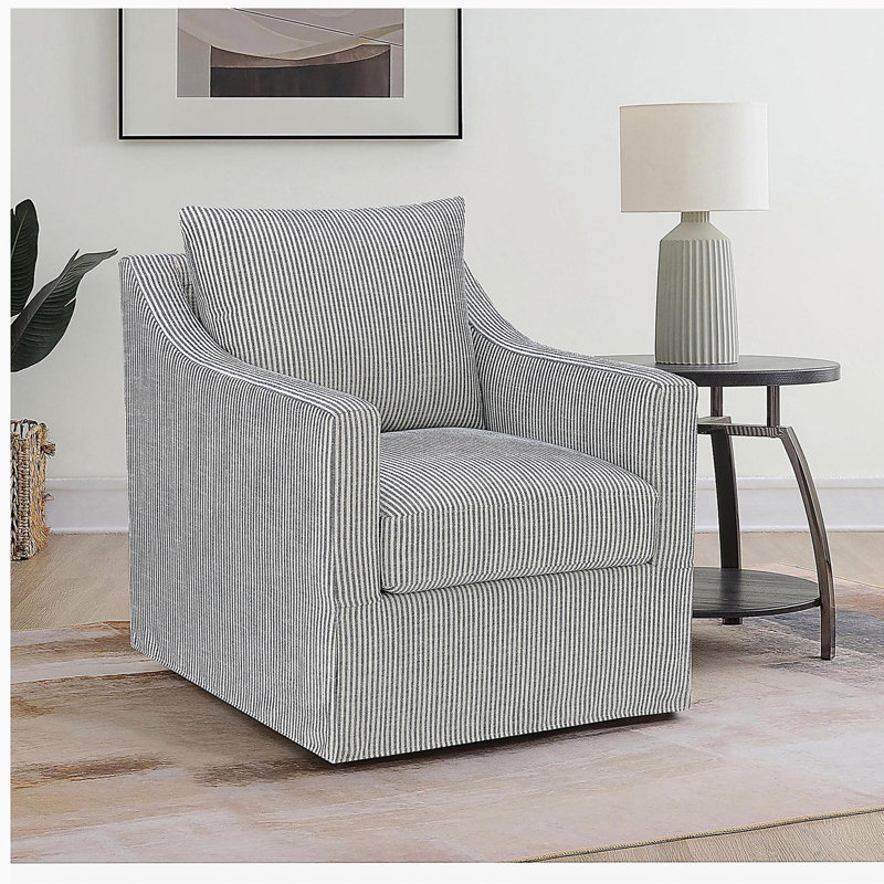 Fauteuil pivotant gris Merced