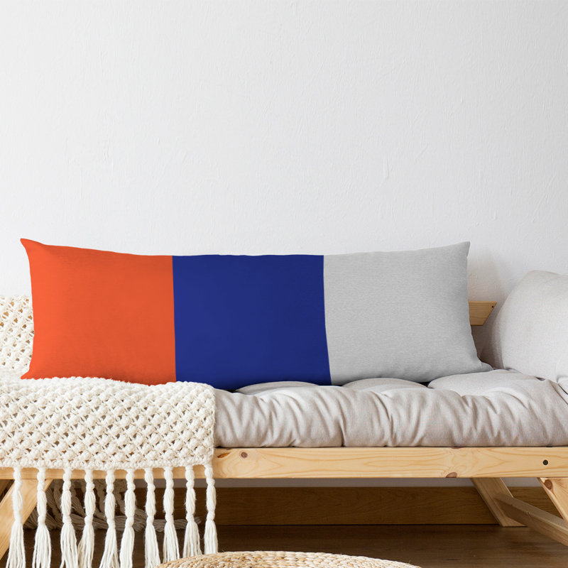 Oreiller de corps en polyester / polyester Arizona Football Stripes, Orange Denver / bleu / blanc, Football Tennessee