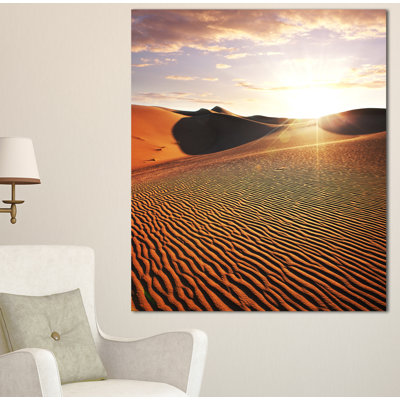 «Sahara Desert at Sunset», reproduction de photo sur toile tendue