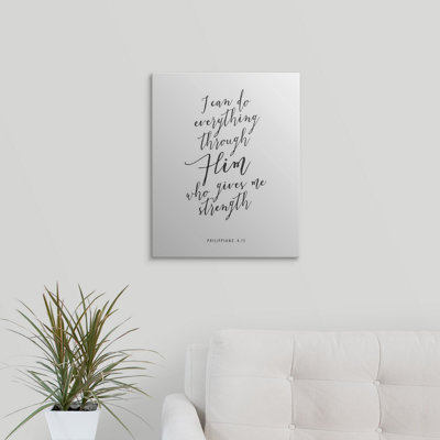 " Philippians 4:13 - Scripture Art "