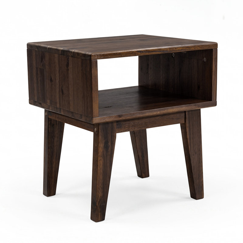 Table de chevet Acacia Jhasir, Chocolat