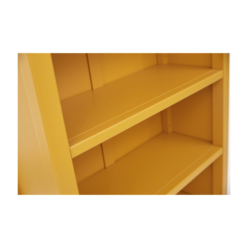 Bibliothèque Adira, (4 tablettes) H 50 po x l 27 po x P 12 po, Moutarde