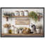 «Gather And Savour Everyday Farmhouse Tablette de cuisine», images de cuisine, impression sur toile encadrée-131636004-131636010