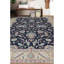 Tapis noir et doré de haute qualité noué à la main