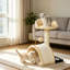 Cat Tree Kitten Activity Centre with Sisal Scratching Post & Hanging Toy Ball-2031009153