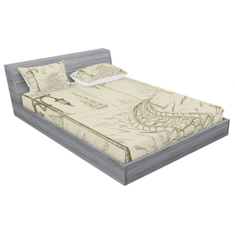 Microfiber Sheet Set, Queen Sheet Set with Fitted Sheet
