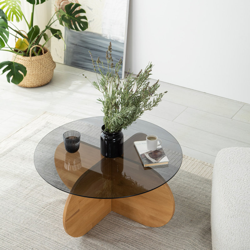 Glorias Coffee Table, Black/Brown Wood