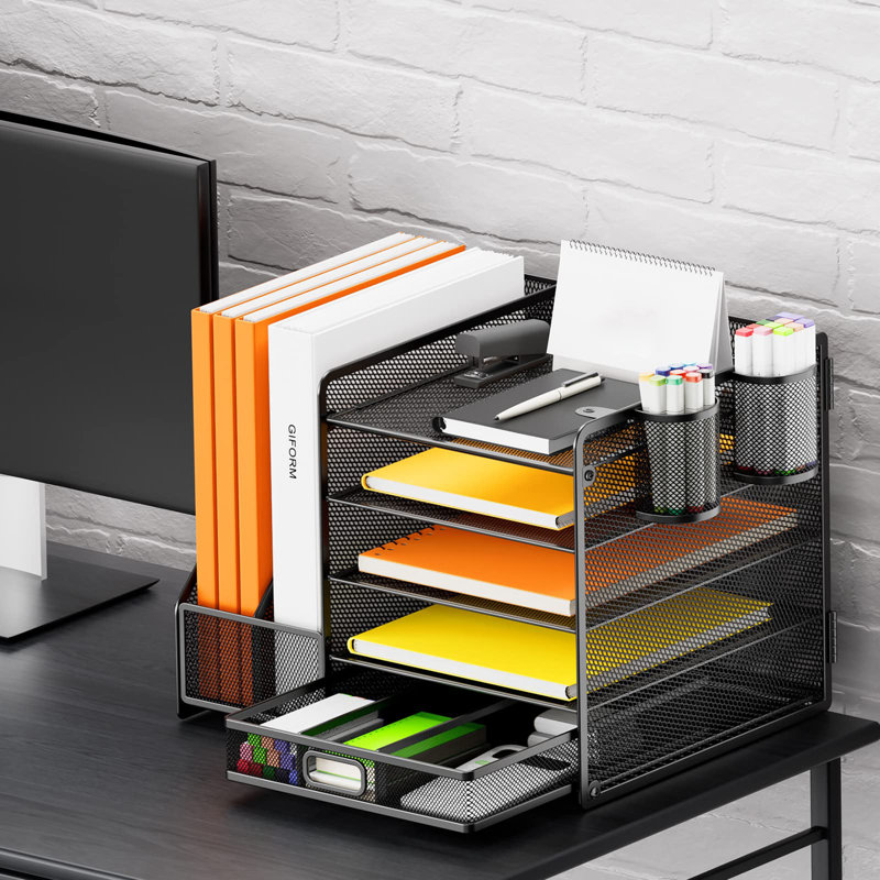 Metal File Organiser, Black