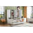 Twin Size Wooden Daybed With Three Drawers, And All-In-One Cabinet, Desk And Shelves, White-1982975892-1982975893