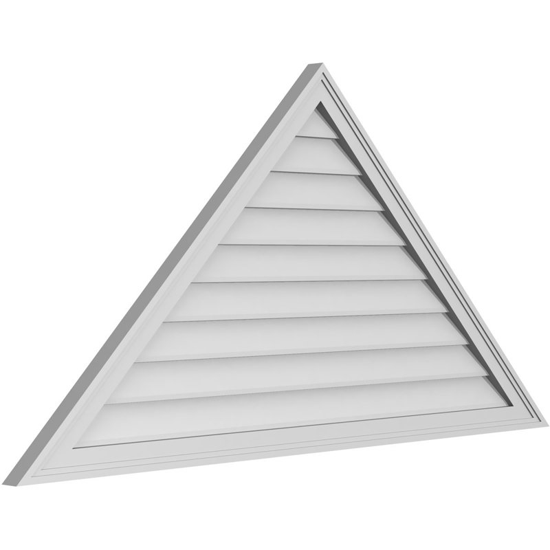 Ventilateur à pignon en uréthane non fonctionnel à fixation triangulaire brun clair 12/12, H 29 po x l 58 po x P 1,5 po