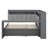 Modern Full Size Daybed With Storage Shelves And Trundle,USB Ports And LED Light,Desk And Upholstered Headboard-1252457136