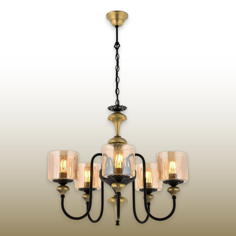 Lustre en métal, 5 lumières
