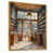 Toile avec cadre flottant or