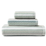 Ocean Bay Stripe 3 Piece 100% Cotton Towel Set