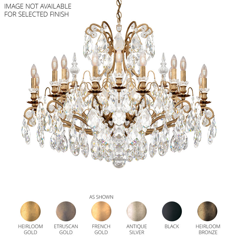 Renaissance 19 - Light Glass Chandelier, Heritage Clear, French Gold
