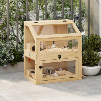 Large Hamster Cage, Detachable Squirrel Cage For Hedgehogs Gerbils Mice Small Animals, Natural