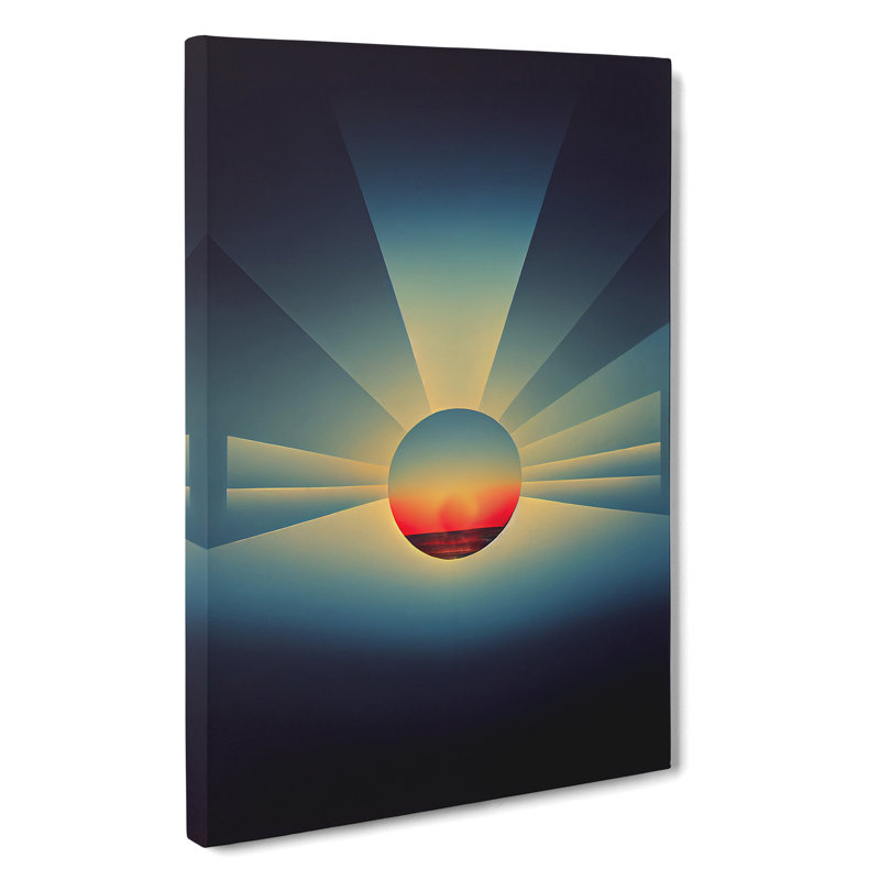Urban Abstract Sunset - Wall Art, Wrapped Canvas, 50cm H x 35cm W, No Matte