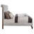 Cafferty Light Gray Tufted Panel Queen Bed