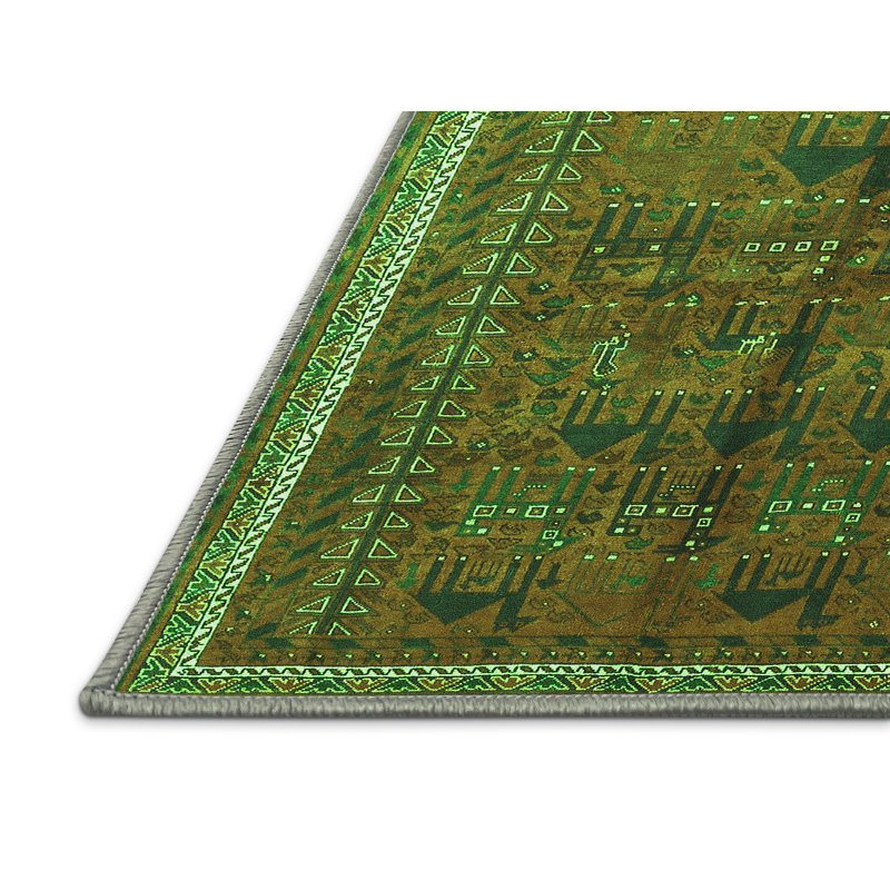 Heddie Washable Oriental Indoor Rug, Rectangle 6' x 9'