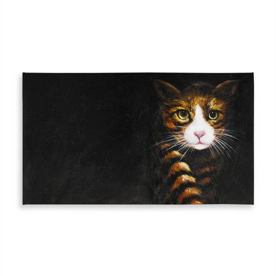 Discreet Cat Modern White Indoor/Outdoor Tablecloth - Home Decor