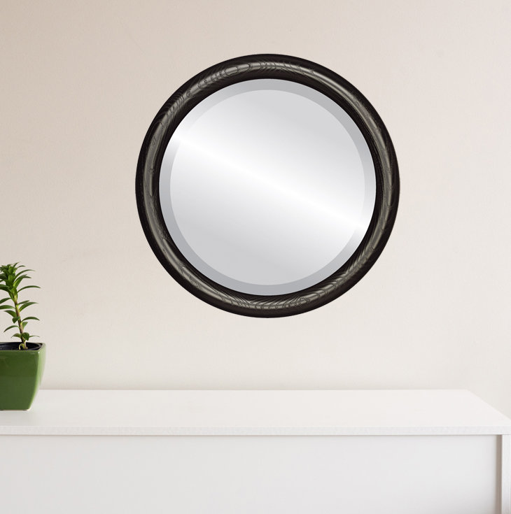 Miroir décoratif rond encadré Wincanton, H 20 po x l 20 po