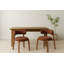 Upholstered Curved Back Wood-look Metal Frame 2pc Dining Chairs-115715465-115715466