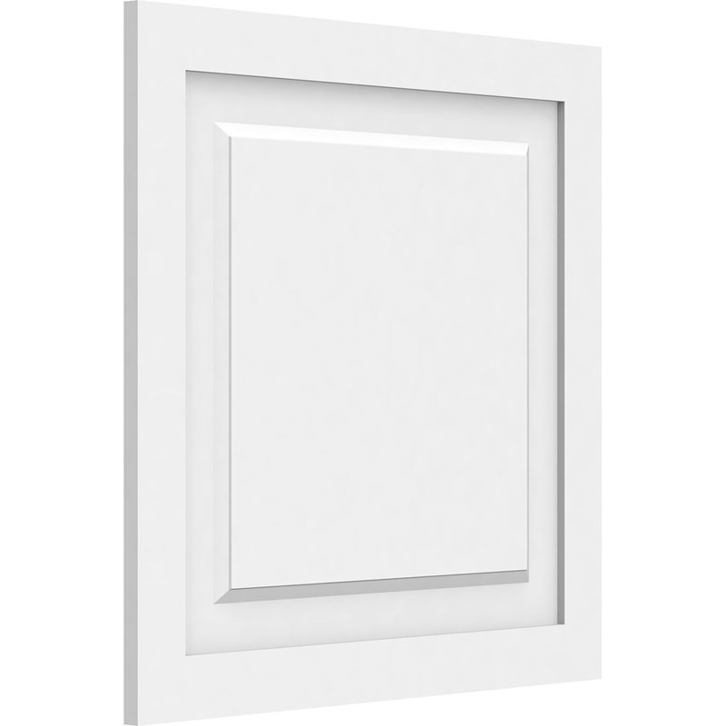 Panneau mural Harrison 3D en blanc, H 22 po x l 22 po x P 0,63 po