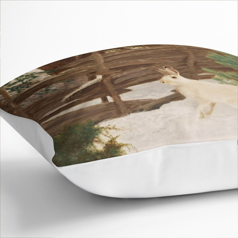 White Hare Vol.6 Scatter Cushion, 40cm H x 40cm W x 15cm D, White