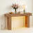 Farmhouse Wood Console Table with LED Lights & Built-in Power Outlet, Rustic Entryway Sofa Table with Adjustable Warm Light for Living Room, Hallway