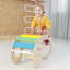 Fauteuil à bascule en bois avec arc-en-ciel, jouet à bascule Montessori
