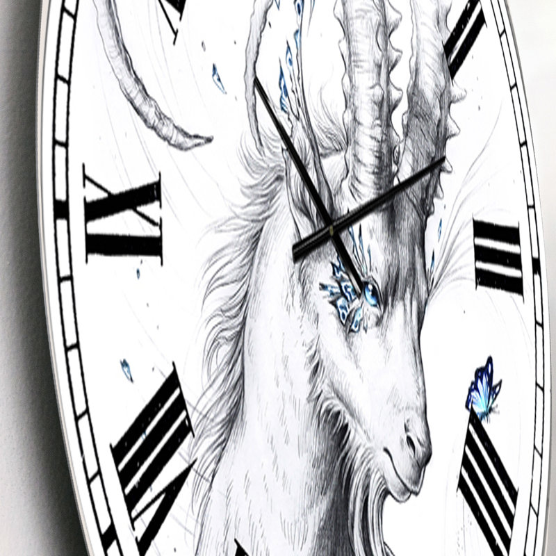 Horloge murale de grand chalet bleu Capricorne, Petit