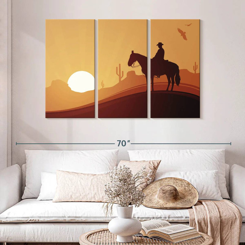 Lelar Desert Cowboy, 32" H x 50" W