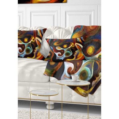 Perspectives of Inner Paint - coussin imprimé abstrait