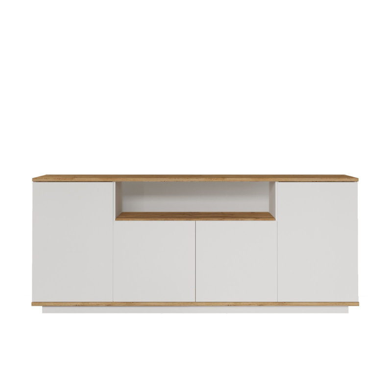 Console, Bois de pin de l'Atlantique, Blanc