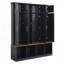 Hall Tree with 4 Hanging Hooks, Wood Grain Bench with Multiple Storage Space-111462781