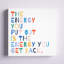 «Rainbow Words II» par Moira Hershey, art textuel sur toile tendue-1009829458