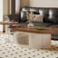 Modern oval-shaped storage coffee table-130178191