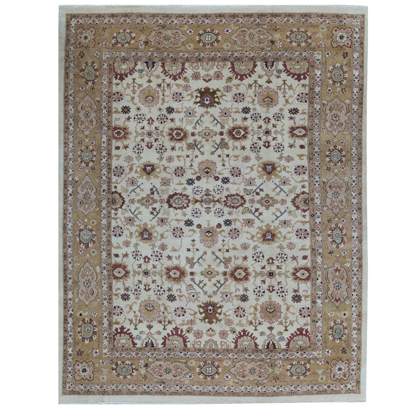 Tapis ivoire de haute qualité noué à la main Sultanabad