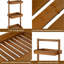 Panier de douche en coin en teck