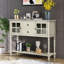 Console Farmhouse | Buffet avec tablette inférieure | Rangement de salon-1458102124