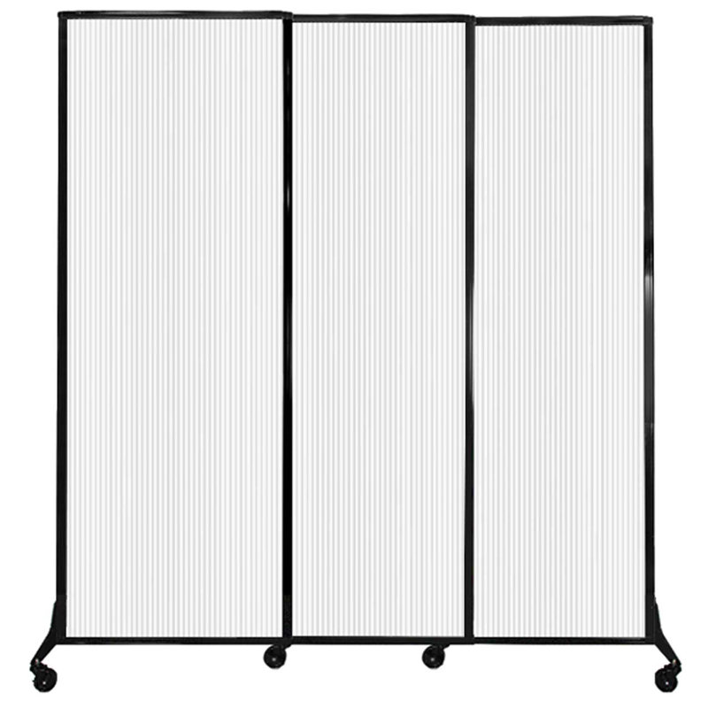 Cloison coulissante à 3 panneaux QuickWall, H 88 po x l 84 po, Opale